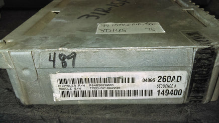 P04896260AD Dodge Intrepid or Chrysler 300 1999 ecm ecu computer
