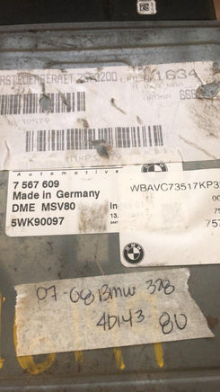 7 567 609 BMW 328i 328 2007-2008 ecm ecu computer - Swan Auto