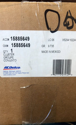 15885649 Chevy Uplander 2008-2009 speedometer instrument cluster