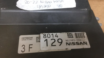 NEC985-004 Nissan Versa 2020-2022 ecm ecu computer