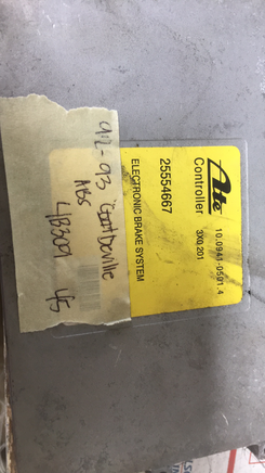 25554667 Cadillac Deville 1992-1993 abs module