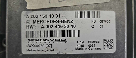 A 266 153 10 91 Mercedes B200 2006-2011 ecm ecu computer