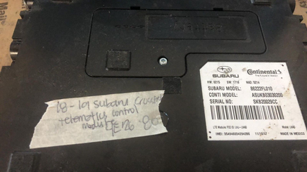 2018-2019 Subaru Crosstrek tetlematics module 86222FL010