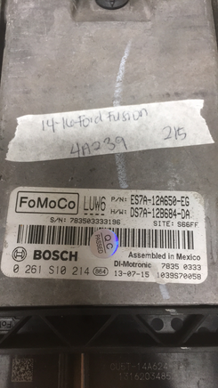 ES7A-12A650-EG ecm ecu computer 2014-2016 Ford Fusion **Tested**