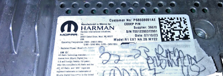 P68508691AE multimedia radio receiver 2022-2023 Dodge Ram Promaster
