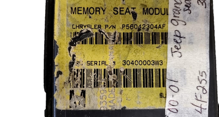 P56042304AF Jeep Grand Memory Seat Control Module 2000-2001