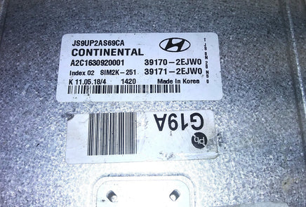 39170-2EJW0 ecm ecu computer 2019 Hyundai Veloster