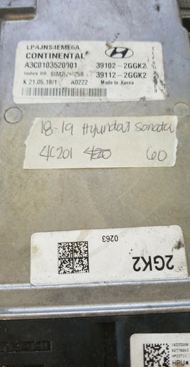 39102-2GGK2 ecm ecu computer 2018-2019 Hyundai Sonata