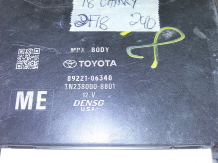 2018 Toyota Camry multiplex relay module 89221-06340