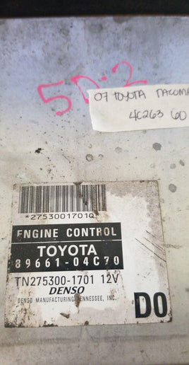 89661-04C70 Toyota Tacoma 2000 ecu ecm computer - Swan Auto
