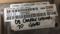 P04896226AE Chrysler Concorde ecm ecu computer 2002