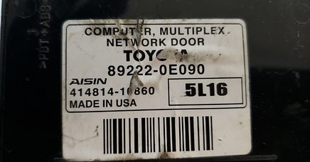 2016-2017 Lexus RX350 or RX450h multiplex relay module 89222-0E090