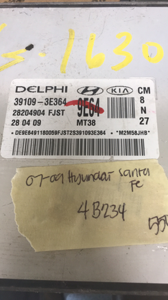 39109-3E364 Hyundai Santa Fe 2007-2009 ecm ecu computer