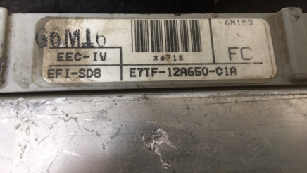 E7TF-12A650-C1A ecm ecu computer 1987 Ford Mustang