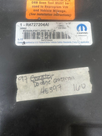 R4727204AI Dodge Caravan 1997 ecm ecu computer 1-R4727204AI
