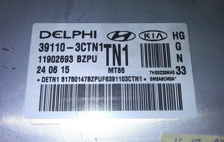39110-3CTN1 ecu ecm computer 2015-2017 Hyundai Azera