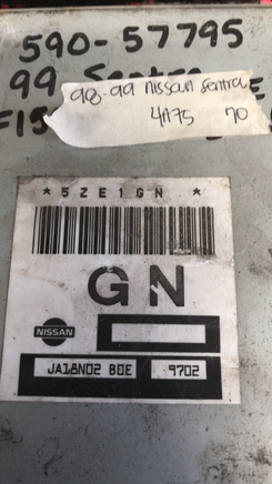1998-1999 Nissan Sentra ecm ecu computer JA18N02 B0E