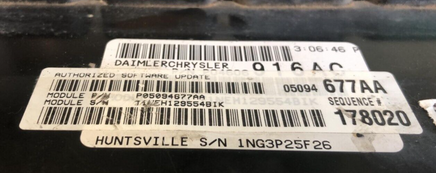 P05094677AA ecm ecu computer 2005 Chrysler Sebring or Dodge Stratus