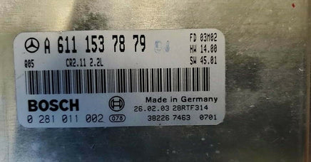 2000-2007 Mercedes C200 ecm ecu computer A 611 153 78 79