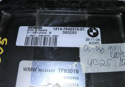1214-7542310-01 ecm ecu computer 2005-2008 Mini Cooper