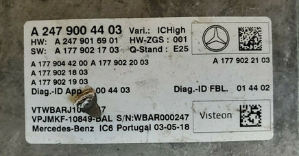 Mercedes instrument cluster control module A 247 900 44 03