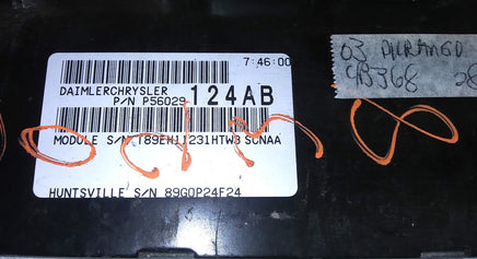 P56029124AB ecu ecm computer 2003 Dodge Durango