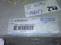 1-R4874154 Dodge or Plymouth Neon 1995 ecm ecu computer