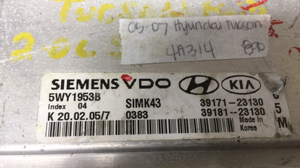 39171-23130 Hyundai Tucson 2005-2007 ecu ecm computer