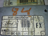 Ford Tempo or Mercury Topaz 1984 ECM ECU computer E43F-12A650-AG1A