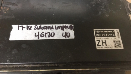 22765AL71C Subaru Impreza 2017-2018 ecm ecu computer