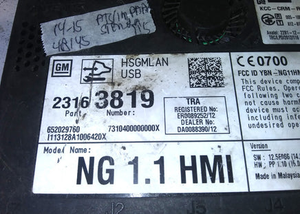 23163819 gps navigation control module 2014-2015 ATS or Impala or Sierra