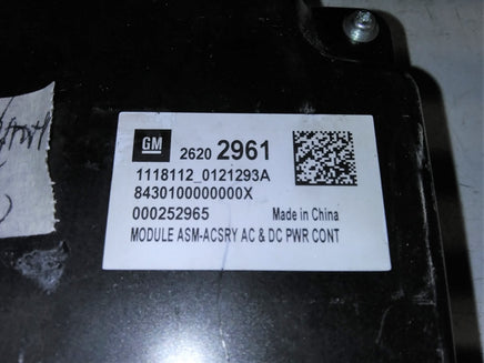 2016-2020 Buick Chevy or GMC power inverter module 26202961