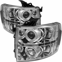 chrome projector headlight set fits 2007-2013 Chevy pickup 444-CS07-HL-C  *NEW*