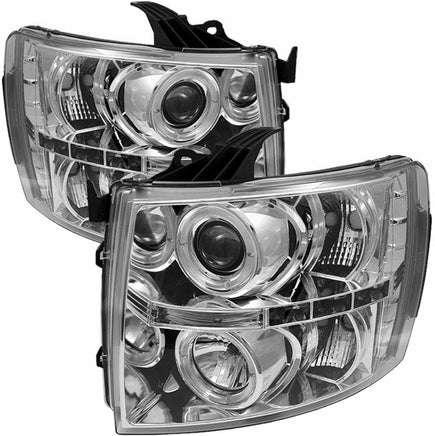 chrome projector headlight set fits 2007-2013 Chevy pickup 444-CS07-HL-C  *NEW*