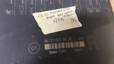 220 820 69 26 Mercedes W220 Front seat control module 2000-2007