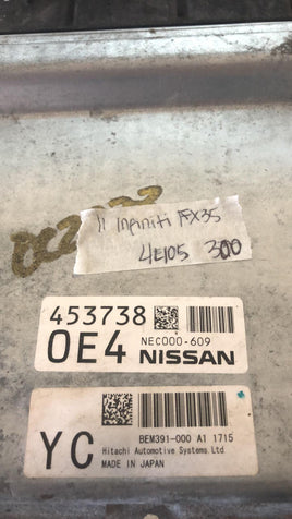 2011 Infiniti FX35 ecm ecu computer NEC000-609