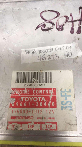 89661-20440 Toyota Camry ecu ecm computer 1988-1989 - Swan Auto