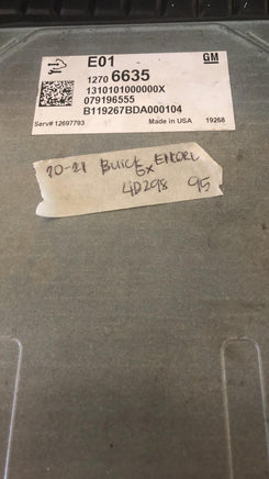 12706635 Buick Encore ecm ecu computer 2020-2021
