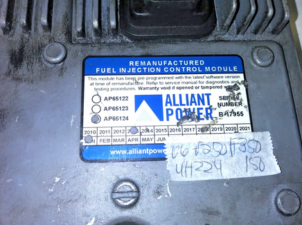 AP65124 Fuel injection control module 2006 Ford F250 or F350