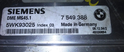 7 549 388 ecm ecu computer 2005 BMW 530i 530