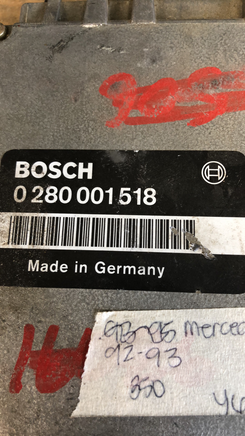 1992-1993 Mercedes-Benz OEM 140  600SEL ecm ecu computer 0 280 001 518