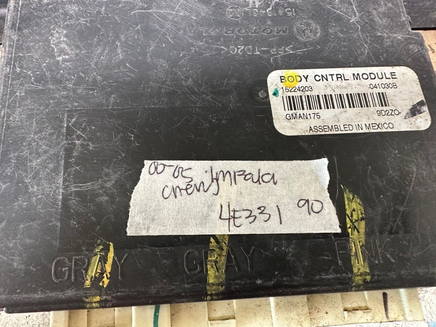 15224203 Chevy Impala 2000-2005 body control module computer