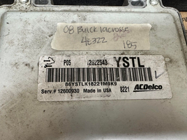 12622543 Buick Lacrosse ecm ecu computer 2008