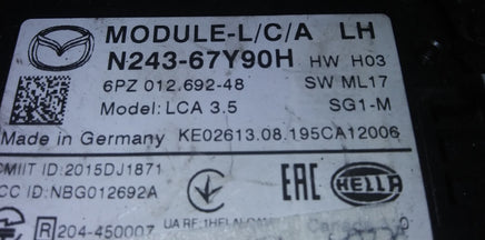 N243-67Y90H Blind Spot Monitor Module 2016-2023 Mazda MX-5 Miata