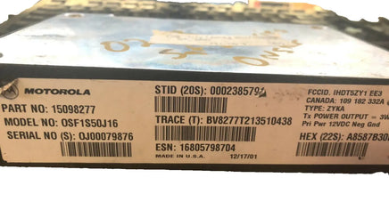 2002-2006 Chevy Trailblazer Impala Onstar communication control module 15098277