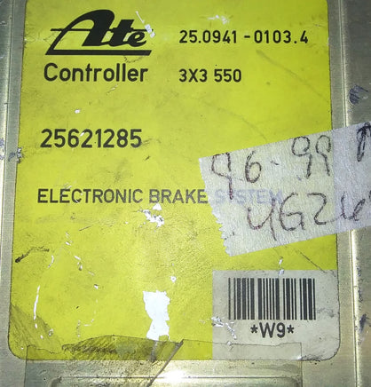 25621285 ABS anti lock brake control module 1996 Oldsmobile Aurora