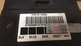 15116066 Chevy Blazer or GMC Jimmy bcm  2003-2007