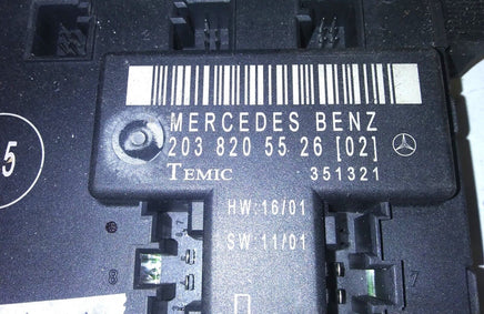 203 820 55 26 door control module 2001-2007 Mercedes-Benz C230 or C240 - Swan Auto
