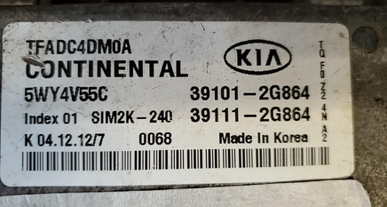 39101-2G864 ecm ecu computer 2011-2013 Kia Optima