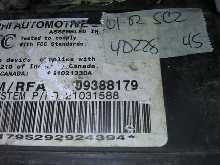 09388179 Saturn S-Series 2001-2002 BCM body control module